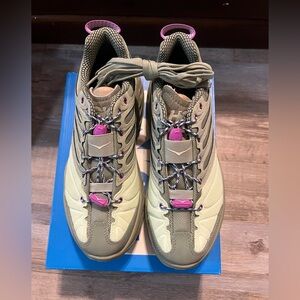 Hoka Olive and Pink Women's Athletic Shoes